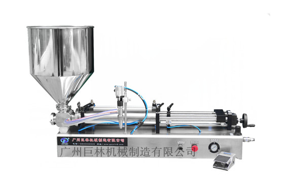 GF-1000半自動帶桶膏體灌裝機  